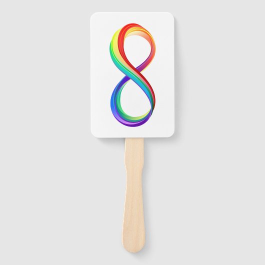 Gelaagd Rainbow Infinity symbool Handwaaier (Voorkant)