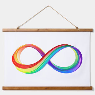 Gelaagd Rainbow Infinity symbool Hangend Wandkleed