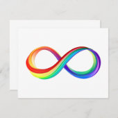 Gelaagd Rainbow Infinity symbool Informatiekaartje (Voorkant / Achterkant)