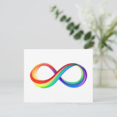 Gelaagd Rainbow Infinity symbool Informatiekaartje (Staand voorkant)