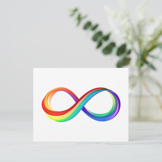 Gelaagd Rainbow Infinity symbool Informatiekaartje (Staand voorkant)