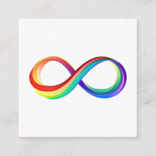 Gelaagd Rainbow Infinity symbool Informatiekaartje
