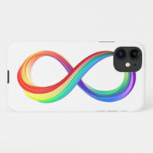Gelaagd Rainbow Infinity symbool iPhone Hoesje (Achterkant horizontaal)