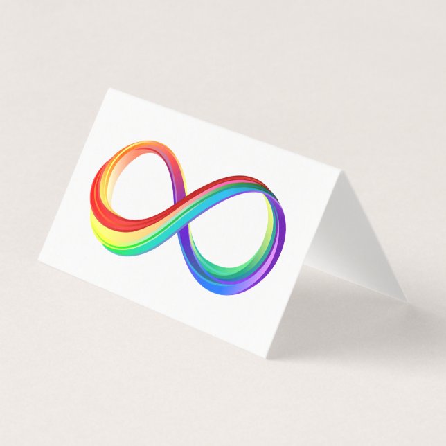 Gelaagd Rainbow Infinity symbool Kaart (Voorkant)