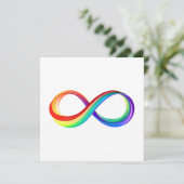 Gelaagd Rainbow Infinity symbool Menu (Staand voorkant)