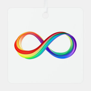 Gelaagd Rainbow Infinity symbool Metalen Ornament