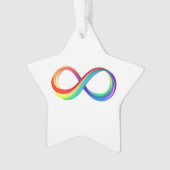 Gelaagd Rainbow Infinity symbool Ornament (voorkant)