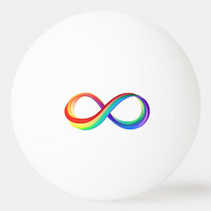 Gelaagd Rainbow Infinity symbool Pingpongballen