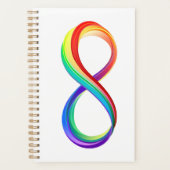 Gelaagd Rainbow Infinity symbool Planner (Voorkant)