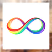 Gelaagd Rainbow Infinity symbool Raamsticker (Vel 2)
