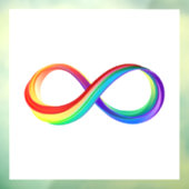 Gelaagd Rainbow Infinity symbool Raamsticker (Vel 3)