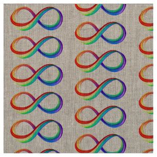 Gelaagd Rainbow Infinity symbool Stof