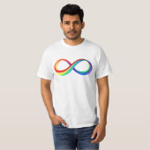 Gelaagd Rainbow Infinity symbool T-shirt (Voorkant volledig)