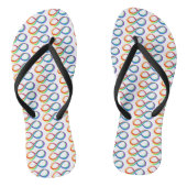 Gelaagd Rainbow Infinity symbool Teenslippers (Voetbed)