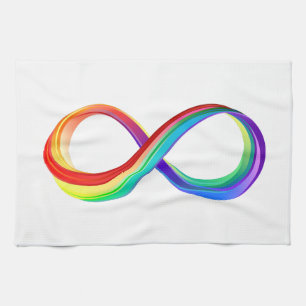 Gelaagd Rainbow Infinity symbool Theedoek