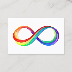 Gelaagd Rainbow Infinity symbool Visitekaartje