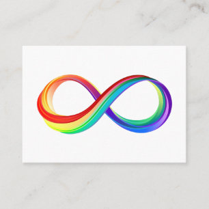 Gelaagd Rainbow Infinity symbool Visitekaartje
