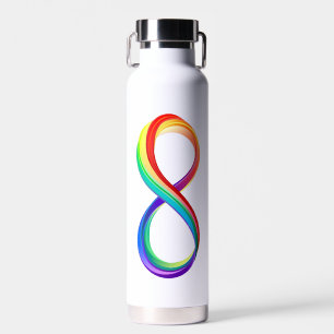 Gelaagd Rainbow Infinity symbool Waterfles