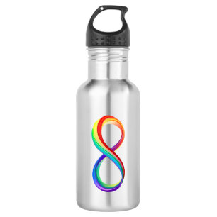 Gelaagd Rainbow Infinity symbool Waterfles