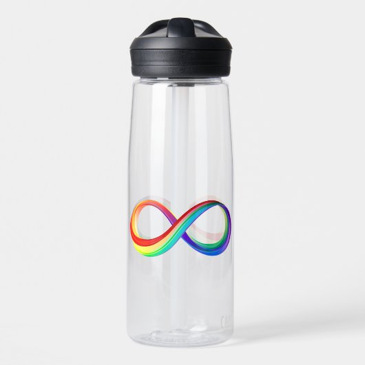 Gelaagd Rainbow Infinity symbool Waterfles (Voorkant)