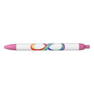 Gelaagd Rainbow Infinity symbool Zwarte Inkt Pen