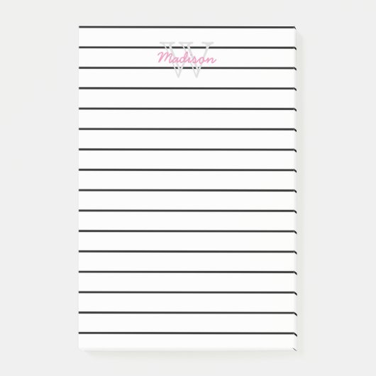 Gelaagd zwart roze en wit post-it® notes (Voorkant)