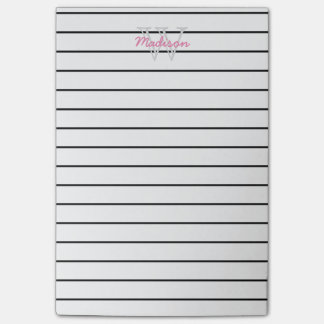 Gelaagd zwart roze en wit post-it® notes