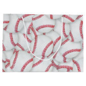 Gelaagde Baseball Pattern Birthday Groot Cadeauzakje (Achterkant)
