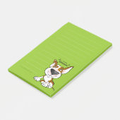 Gelaagde bull Terrier cartoon sticky notes (Schuin)
