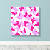 Gelaagde Butterflies Canvas Afdruk (Insitu (Houten vloer))