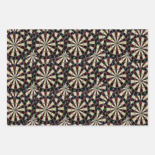 gelaagde dartboards voor bullseye, inpakpapier vel
