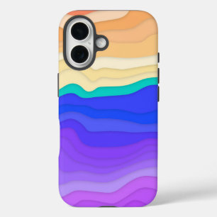 Gelaagde golven iPhone hoesje   Sunset Sorbet