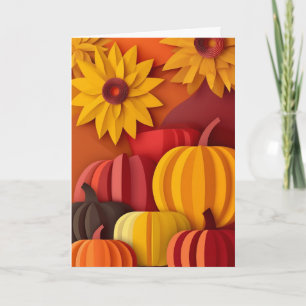 Gelaagde Herfst Oogst Viering Kaart