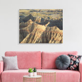 Gelaagde Hoodoos van de Badlands Canvas Afdruk (Insitu (Woonkamer))