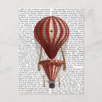 Gelaagde hot-luchtballon — Rood afdrukken