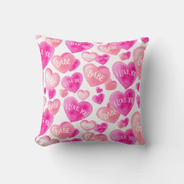 Gelaagde Love Pillow Waterverf Hearts Sweet Notes Kussen