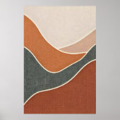 Gelaagde organische vormen kunst poster (Voorkant)