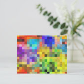 Gelaagde pixels briefkaart (Staand voorkant)