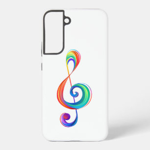 Gelaagde regenboogvioolsleutel samsung galaxy hoesje
