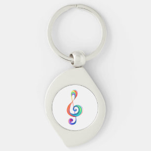 Gelaagde regenboogvioolsleutel sleutelhanger