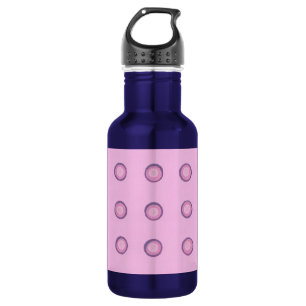 Gelaagde roze en Paarse Polka Dots op Waterfles