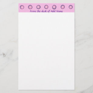 Gelaagde Roze en Paarse Polka Dots Stationery Briefpapier