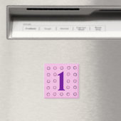 Gelaagde roze en Paarse polka stippen leeftijd 1 m Magneet (Insitu (Vaatwasser))