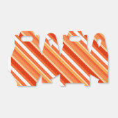 Gelaagde snoepjes strepen - oranje en wit bedankdoosjes (Uitgevouwen)