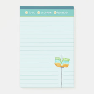 Gelaagde, stijlvolle, moderne lijst voor het winke post-it® notes