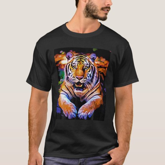 Gelaagde tijger t-shirt (Voorkant)