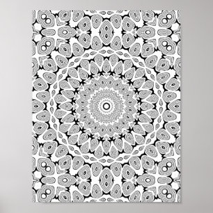 Gelaagde Traandrop Ringen Kleurplaat Patroon Kunst Poster