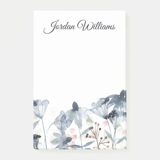 Gelaagde tuinen - Waterverf bloemen Post-it® Notes (Voorkant)