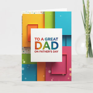 Gelaagde Vaderdag Papieren Kaart