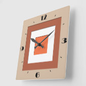 Gelaagde vierkantjes uit de middeleeuwen - taupen  vierkante klok (Hoek)